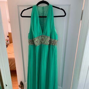 50s Custom made Empire Dress with crystal detail